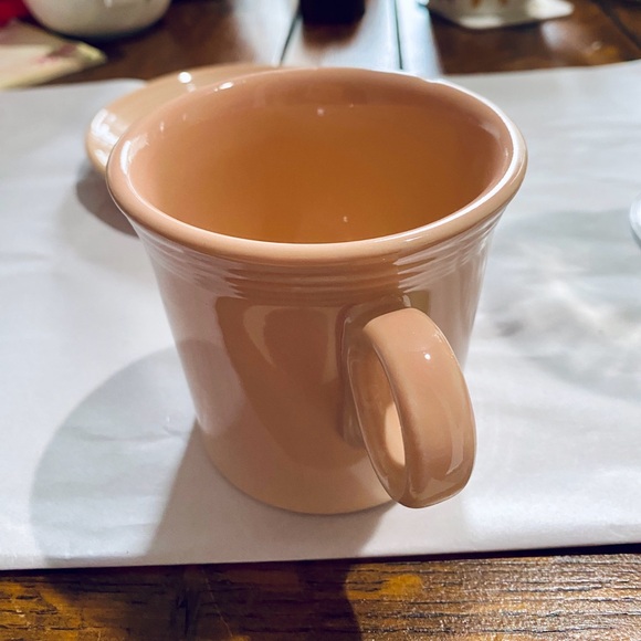 Fiesta Ware Mug & Saucer in Retired “Apricot” Color. Made between 1986-98. EUC - Picture 5 of 15